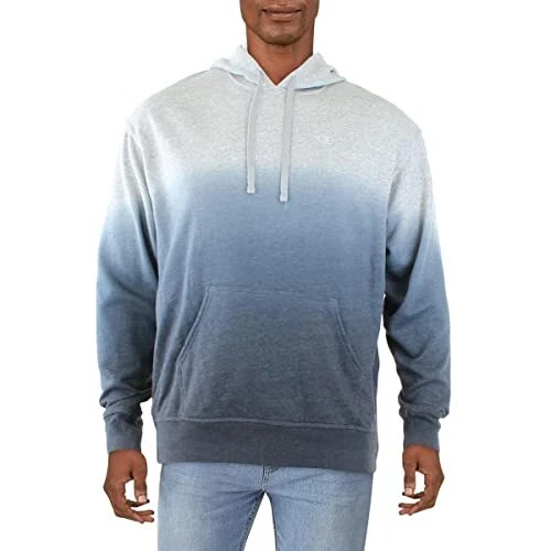 Champion Mens Ombre Fleece Hoodie Dip Dye Blk S MED GRAY Size SMALL S/S