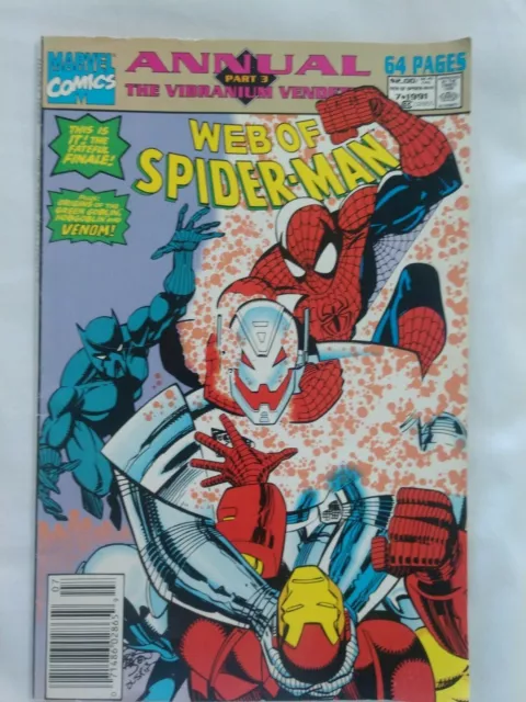 1991 WEB OF SPIDERMAN Annual part 3 The Vibranium Vendetta #7  MARVEL Comics