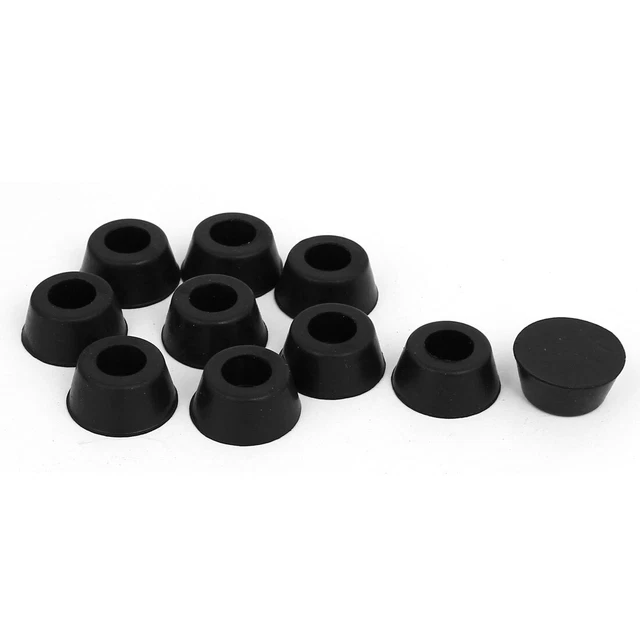 20 Pezzi Copri Gambe Sedia In Gomma - Quadrati 20x20mm Nero Antiscivolo Per Protezione Pavimenti - Foto 6
