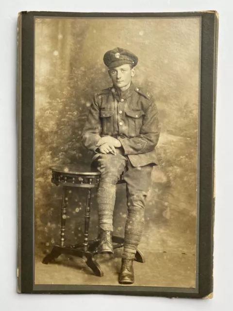 Good Sepia Large Photograph WW1 Soldier Private Tom Schofield