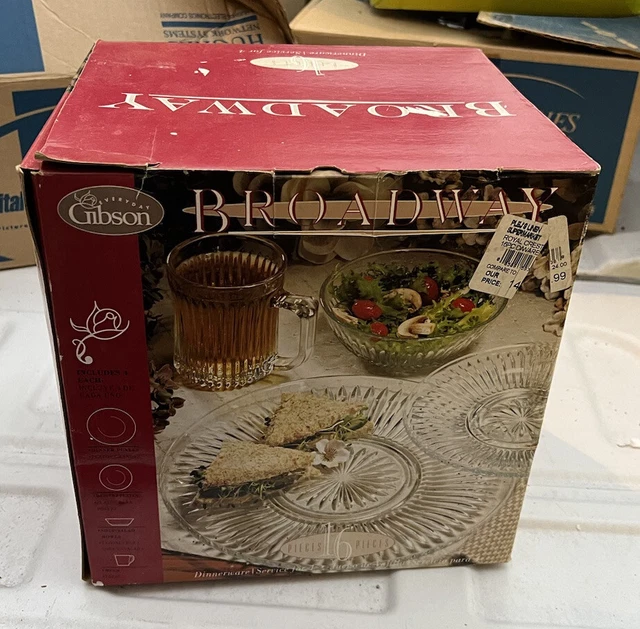 In Original Box Old Stock Gibson EVERYDAY Broadway 16 piece set