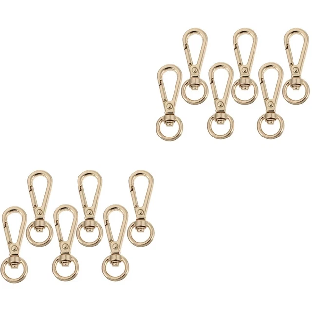 12 Pcs DIY Buckles Key Ring Hook Push Gate Trigger Lanyard Lobster Door