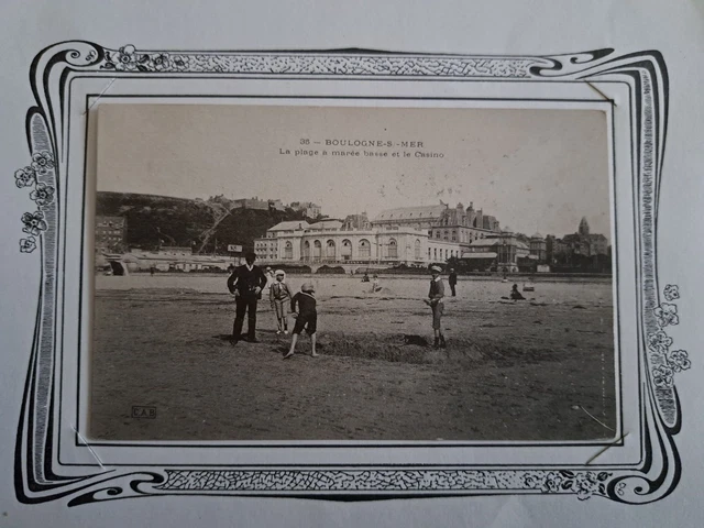 CPA 14 x 9 cm BOULOGNE-sur-Mer Groupe de la plage à marée basse dept-62