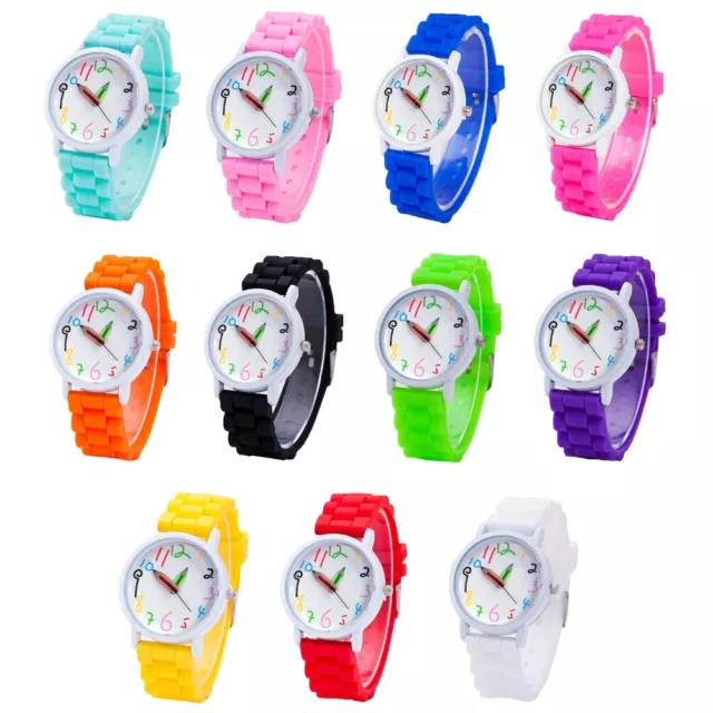 Childrens Silicone Quartz Watch Wrist Watch Boys Girls Unisex Kids Gift