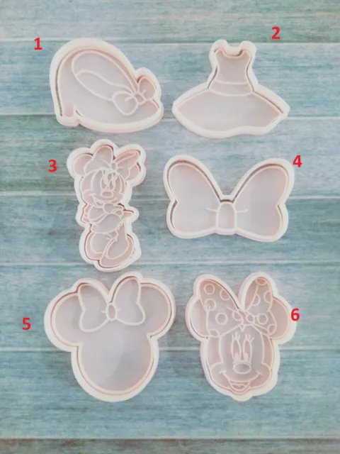 Minnie Set 6 pezzi cookie cutter formina tagliabiscotti cake design o PDZ