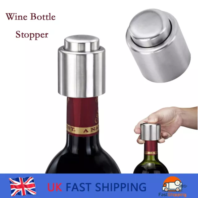 Champagne Pressure Stopper Stainless Steel Bottle Stopper Fresh Vacuum Sealer UK