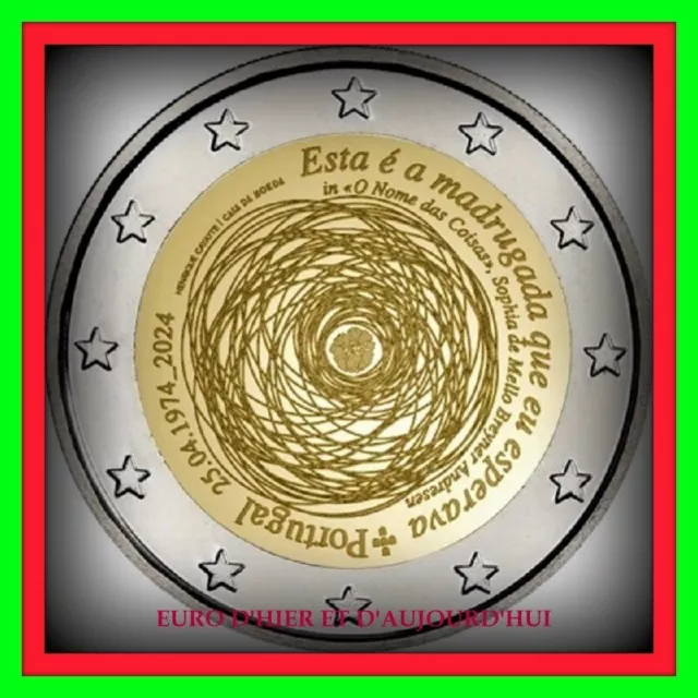 DISPONIBLE 2 EURO Portugal 2024 50me anniversaire de la révolution 25