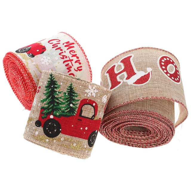 3 rollen von Weihnachten Geschenk Band Schnee Handwerk Band Urlaub Leinen Band