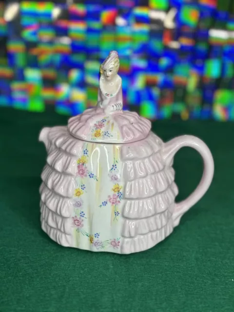 Sadler Crinoline Lady Ye Daintee Laydee Dainty Chintz Pink Teapot Rare Vintage