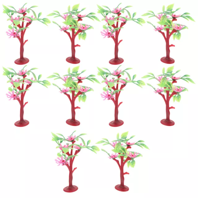 10pcs Sand Table Landscape Tree Simulation Miniature Flower Tree Ornaments