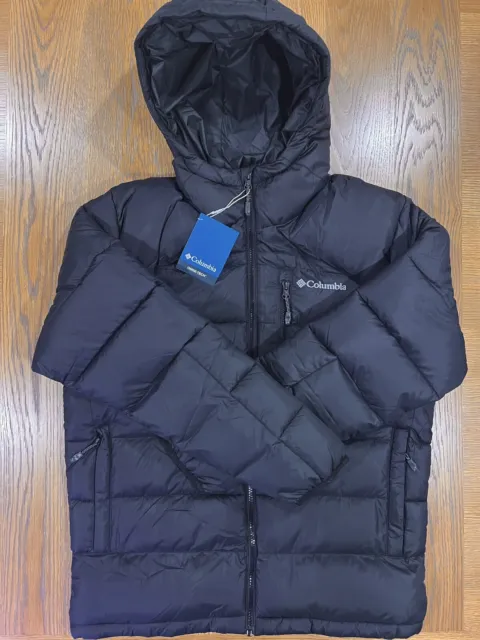 Columbia - Men's Hooded Down Puffer Jacket. OMNI-HEAT. Thermal. BLACK. Size S.