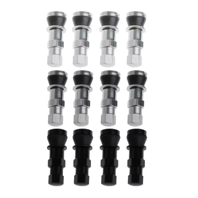 4x Aluminum Bolt-in Car Motorcycle Tubeless Wheel Tire Valve Stem With Dust Cap