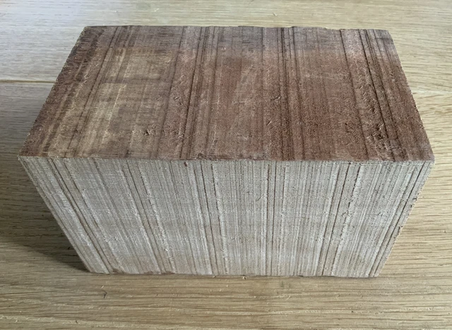 🌳Legno massello IROKO legno duro tagliato 17,5 x 10,5 x 10,5 cm - 1,2 kg legno fai da te 1251