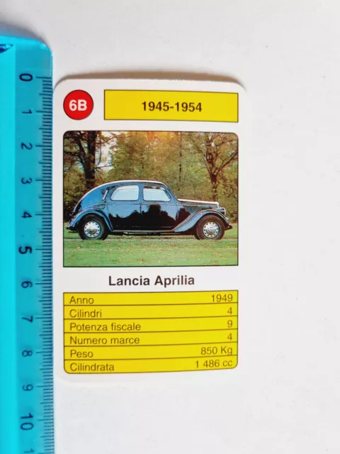 Lancia Aprilia Card Rare Carte Da Gioco Auto D'epoca Original Nuova