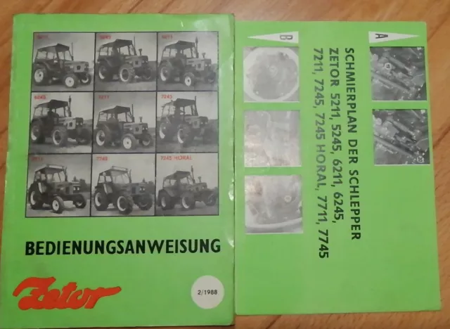 DDR Bedienungsanweisung  ZETOR  2/88