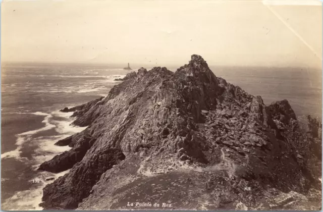 Neurdein, France, Plogoff, Pointe du Raz, albumen print, circa 1880 vintage albumen