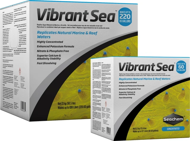 Seachem VIBRANT SEA Salt 227L 830L Marine Reef Coral Pro 6.2KG 23KG Aquarium