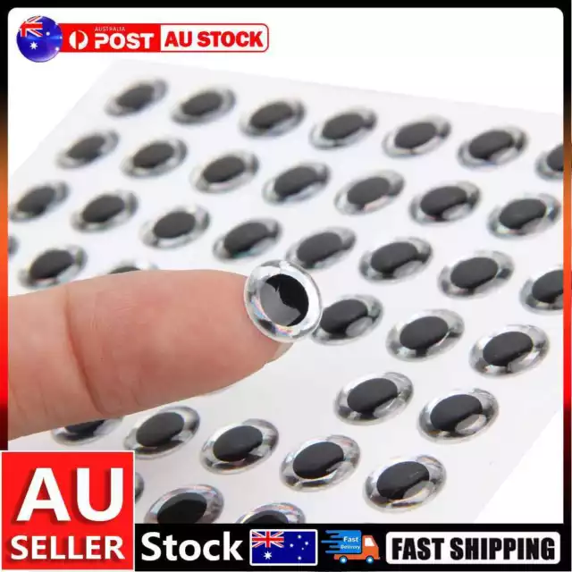 100pcs Fish Eyes 3D Holographic Lure Eyes Fly Tying Jigs Crafts Dolls AU