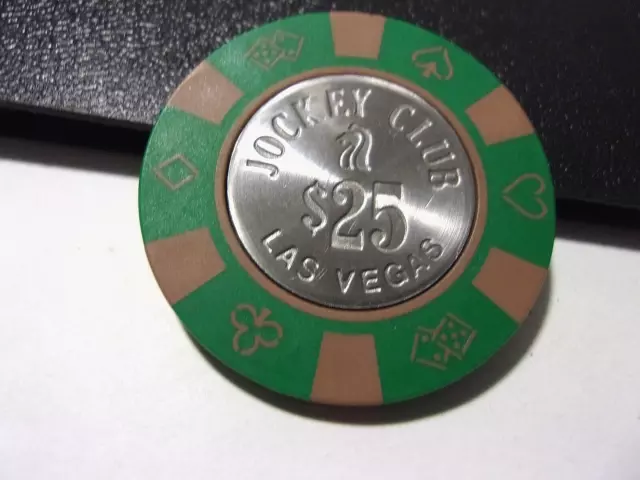 JOCKEY CLUB HOTEL CASINO $25 hotel casino gaming poker chip - Las Vegas, NV