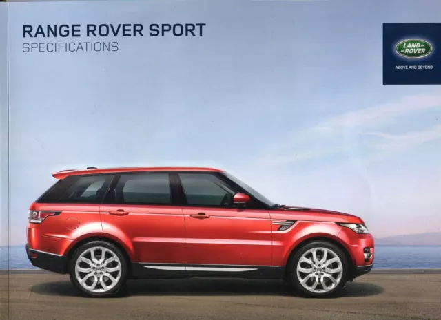Range Rover Sport Specifications UK market brochure 2013