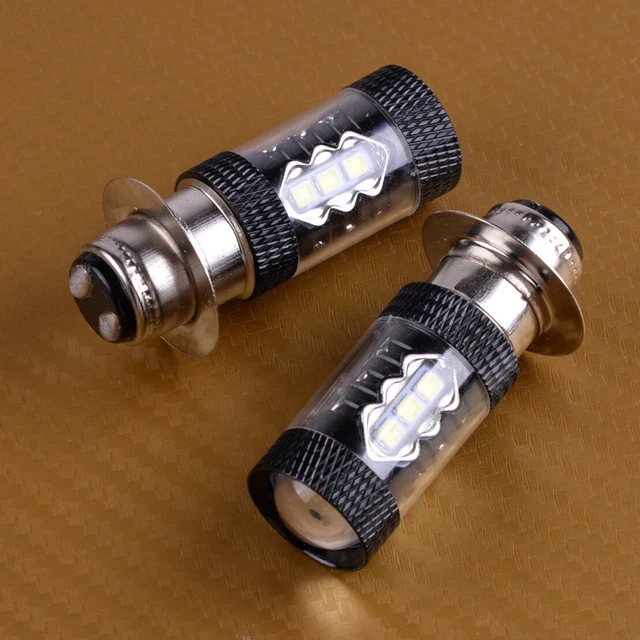 2x 16LED P15D 3030SMD 6000K 900LM 80W motocyclette Lumière Lampe Ampoule Bulbe Z