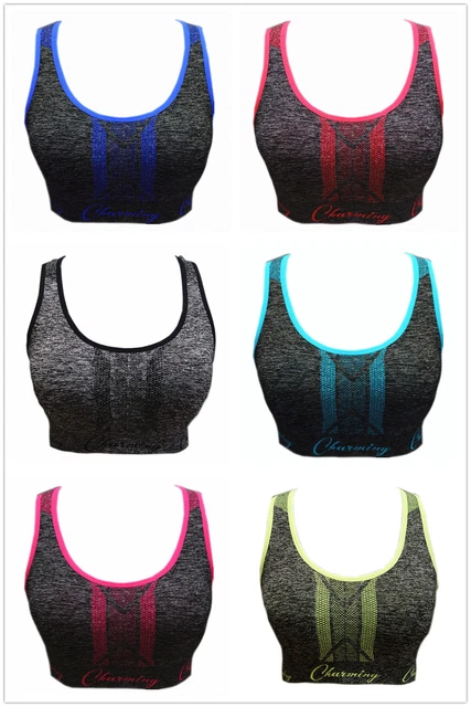 Damen Sport BH Bustier Sport Wear Push Up Gymnastik Yoga Fitness Joggen 2251
