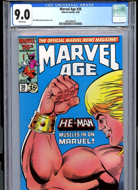 CGC 9.0 Marvel Age #38 1st Cover preview app Masters Universe  He-Man series