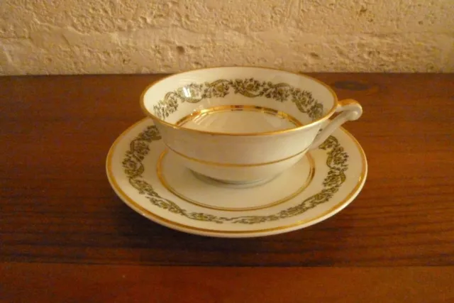 Antique Limoges Raynaud et cie Porcelain Saucer Coffee Cup