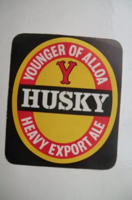 Mint Younger Alloa Husky Heavy Export Ale Brewery Beer Bottle Label