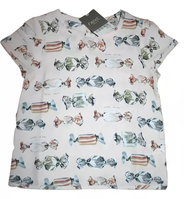 Camicia da ragazza Next stampa dolce leggera età estiva 3 anni nuova con etichette