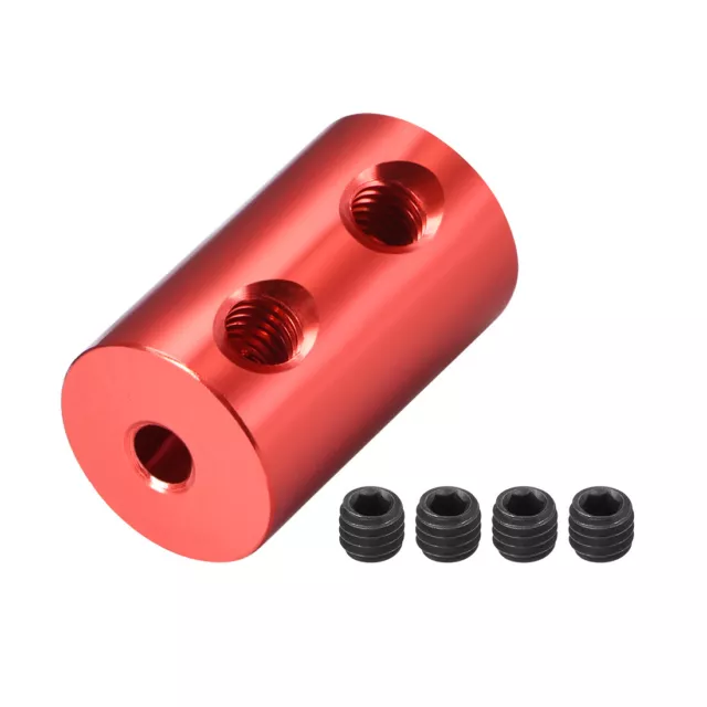 Giunto albero 2mm 3mm alesaggio L20xD12 Robot Ruota motore rigido rosso