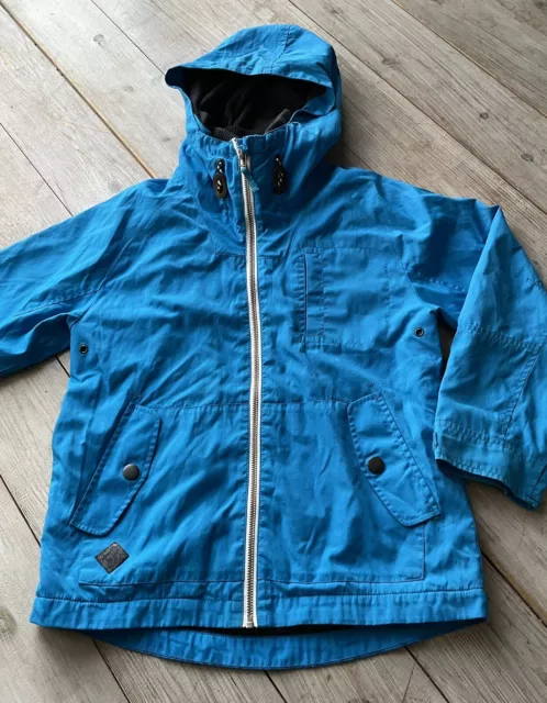 Boys Raincoat NEXT, Blue, Age 8 Yrs, Fleece Lined, Great Used Condition 👍🏼