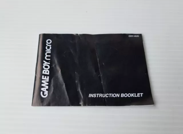 Nintendo Game Boy Micro Instruction Booklet Manual Only - OXY - Australia