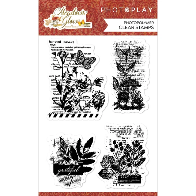 PhotoPlay Photopolymer Clear Stamps-Meadow's Glow Botanical GLO4297