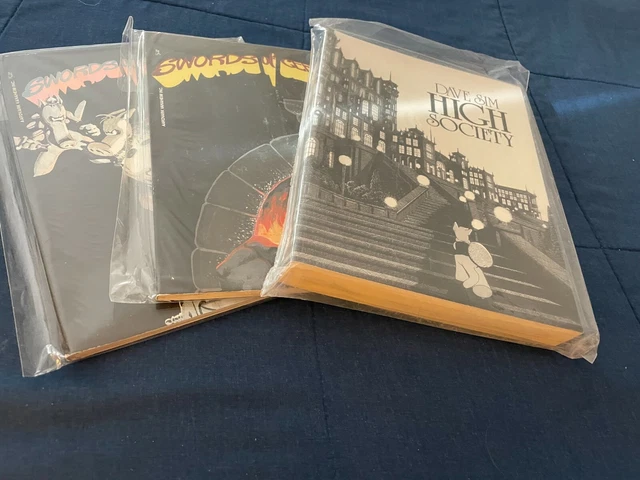 Swords of Cerebus Vol.1+Vol. 2 (1982,2nd Print), High Society (1986, 1st Print)