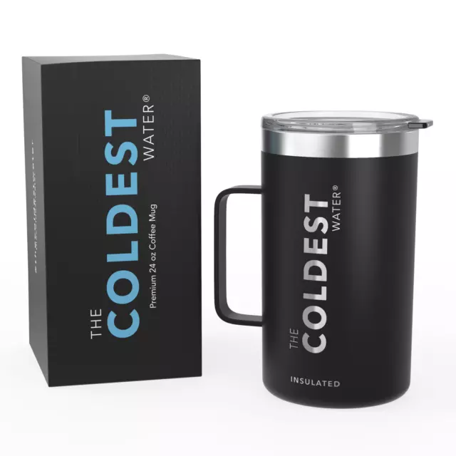 The Coldest Coffee Mug - Super Insulated Travel Mug for Hot & Cold Drinks 24 oz