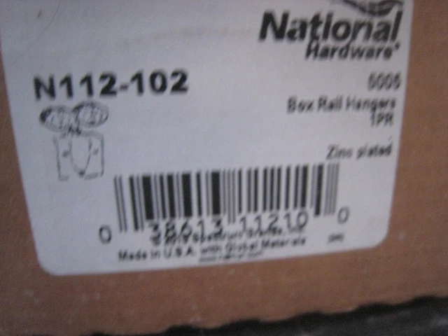 Stanley N112-102 Rigid Door Strap Hangers 225 lbs. Capacity  Box Rail Free Ship 3