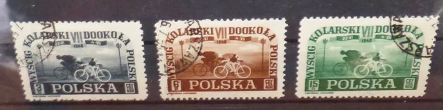 Briefmarken Polen: "7. Radrennen - Rund um Polen" (1948)