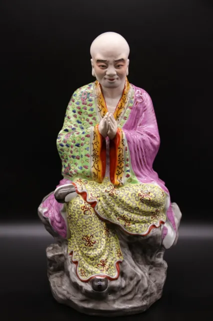 Large Asian Chinese Antique Porcelain Luo Han Buddha Figure Statue
