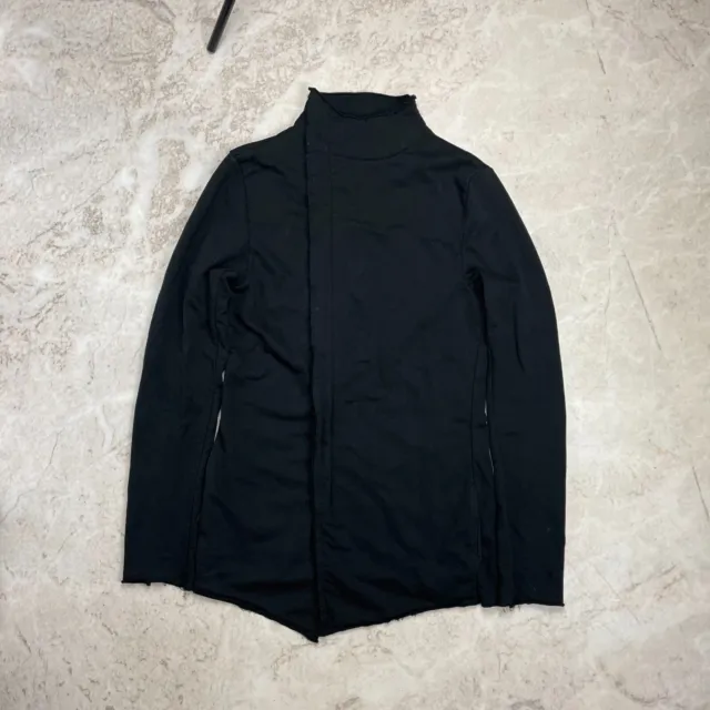 Thom Krom Long Distressed Zip Ninja Y2K Jacket Sweatshirt Rick Owens Style