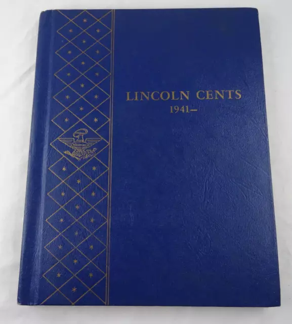 1941-1958 Lincoln Wheat Cent Album w/ 51 Coins Whitman Folder Vintage Penny