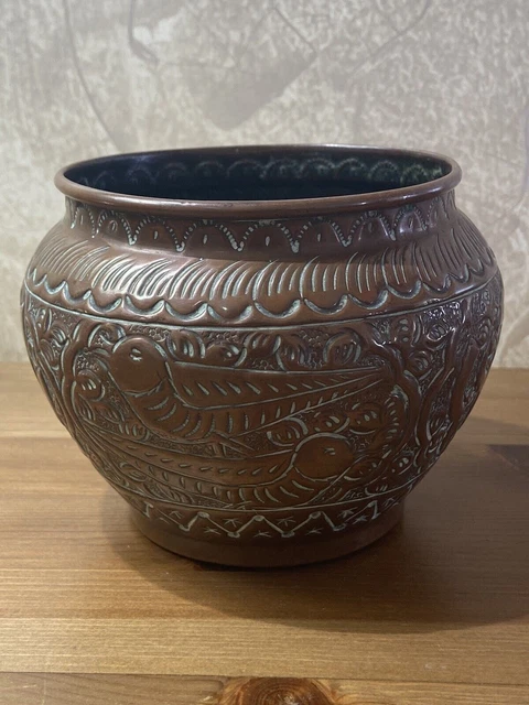 Carafe En Cuivre Massif Martelé 1000 Ml - Style Antique, Pour Chambre, Ayurvédique, Fait Main - Cop29