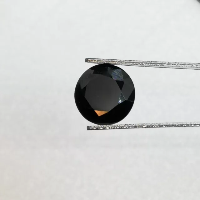 Paire de Spinelle noir de THAILANDE - Ronde coupe diamant - 2.2 mm