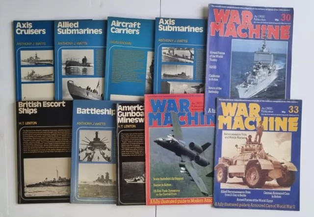 WW2 Fact Files | War Machine |10 Magazine Bundle Job Lot | Water, Land & Air