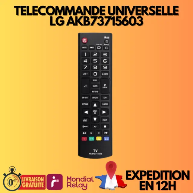AKB73715603 Télécommande Universelle De Remplacement Pour TV LG AKB73715603