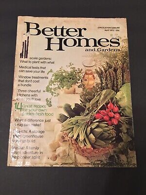 BETTER HOMES & GARDENS Magazine April 1975 Vol 53 Issue 4 Garden Fresh Foods VTG