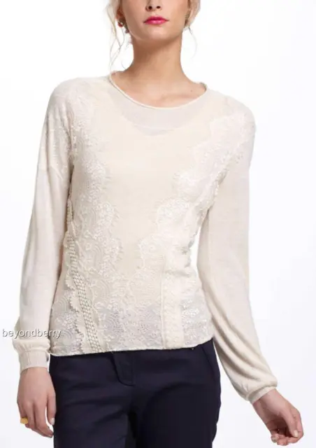 NEW Anthropologie Eyelash Lace Pullover by Angel of the North  Size M