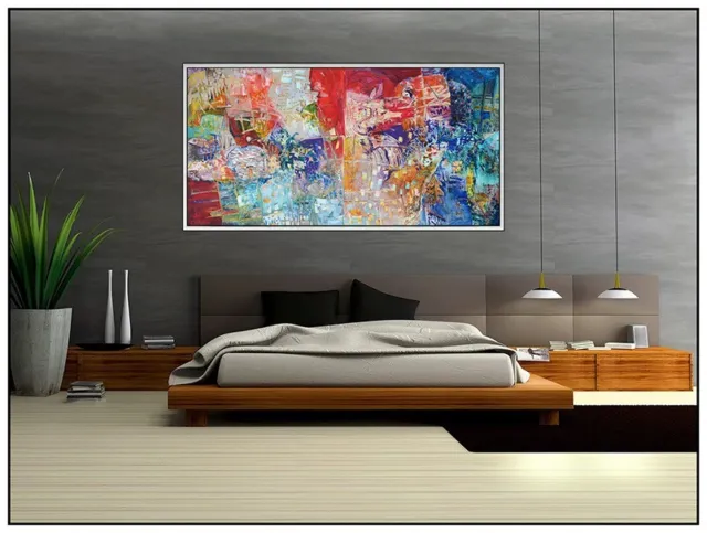 Paige Harvey Original Painting Oil on Canvas Signed Large Abstract Framed Art