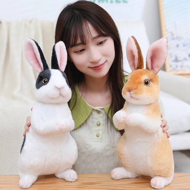 SIMULATION KAWAII LONG Ears Realistic Rabbit Plush Toy Animal Stuffed