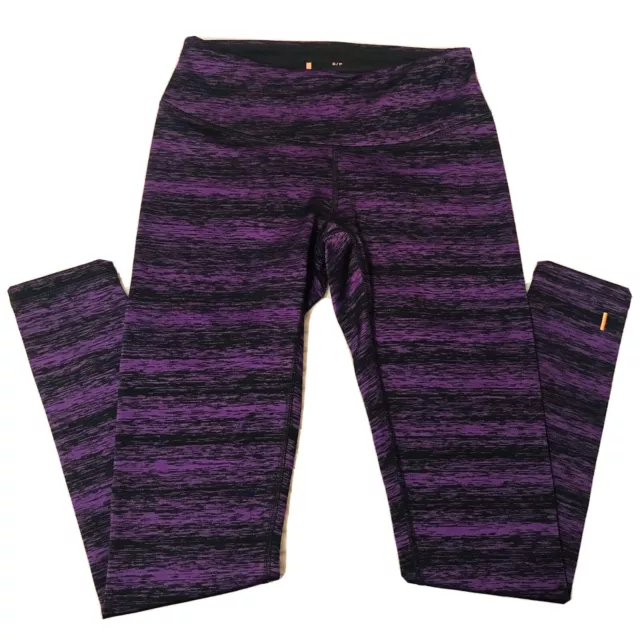 Lucy Hatha Purple Black Stripe Leggings Women’s  Size Small